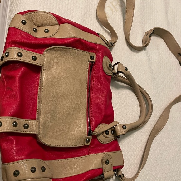 Red and tan Steve Madden purse - Picture 3 of 4